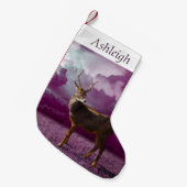 Petite Chaussette De Noël Imaginaire de pourpre de renne (Devant (Accrochage))