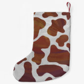 Petite Chaussette De Noël Impression Brown et blanche de vache (Dos)