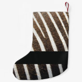 Petite Chaussette De Noël Impression de peau Zebra (Dos)