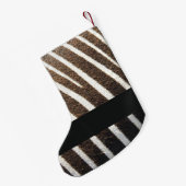 Petite Chaussette De Noël Impression de peau Zebra (Dos (Accrochage))