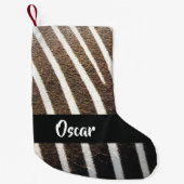 Petite Chaussette De Noël Impression de peau Zebra (Devant)