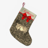 Petite Chaussette De Noël Impression En Cuir À Outils Faux Occidental Avec C (Devant (Accrochage))