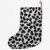 Petite Chaussette De Noël Impression noire et blanche dalmate (Dos)