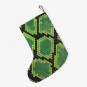 Petite Chaussette De Noël Impression serpent noir et vert (Dos (Accrochage))