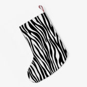 Petite Chaussette De Noël Impression Zebra (Dos (Accrochage))