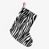 Petite Chaussette De Noël Impression Zebra (Devant (Accrochage))