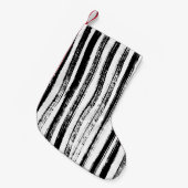 Petite Chaussette De Noël Impression Zebra (Devant (Accrochage))