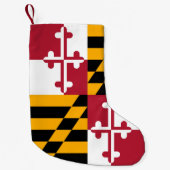 Petite Chaussette De Noël Indicateur de l'état du Maryland (Devant)