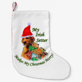 Petite Chaussette De Noël Irish Setter Puppy Christmas (Devant)