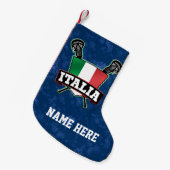 Petite Chaussette De Noël Italie Italia Lacrosse Drapeau de Noël Stocker (Devant (Accrochage))