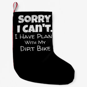 Petite Chaussette De Noël J'Ai Des Plans Avec Mon Dirt Vélo Cadeau