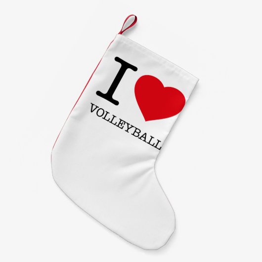 PETITE CHAUSSETTE DE NOËL J'AIME LE VOLLEYBALL (Devant (Accrochage))
