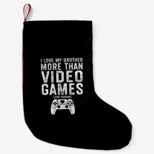 Petite Chaussette De Noël J'aime mon frère Funny Video Gamer Cadeaux Garçons