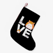 Petite Chaussette De Noël J'Aime Mon Hamster (Devant (Accrochage))