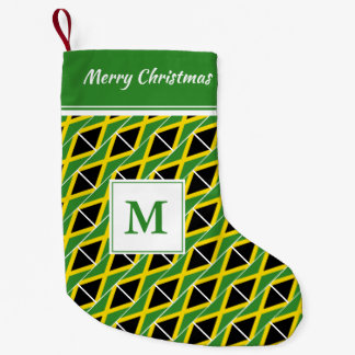 Petite Chaussette De Noël JAMAICA Drapeau Monogramme Texte personnalisé