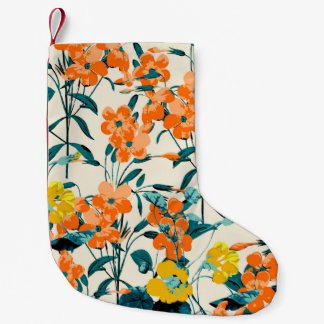 Petite Chaussette De Noël Jardin aux fleurs. Petites fleurs mignonnes et bra