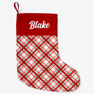 Petite Chaussette De Noël Jardin de Noël blanc et rouge