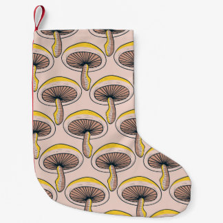 Petite Chaussette De Noël Jardin des champignons : Motif Vintage de la natur