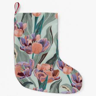 Petite Chaussette De Noël Jardin des tulipes : Grandes Fleurs Vintages