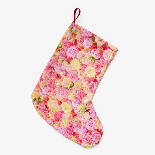 Petite Chaussette De Noël Jardin rose (Devant (Accrochage))