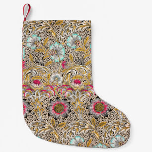 Petite Chaussette De Noël Jaune rose vintage Corncockle de William Morris