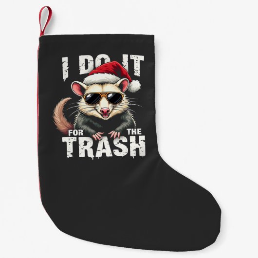 Petite Chaussette De Noël Je le fais pour la poubelle amusante Opposum de No (Devant)