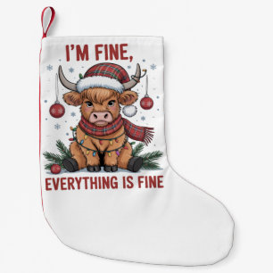 Petite Chaussette De Noël Je vais bien Tout va bien Noël Vache des Highlands