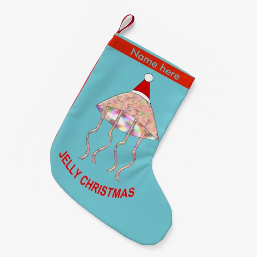 Petite Chaussette De Noël Jellyfish fêtes de Noël Stocker personnalisé (Devant (Accrochage))
