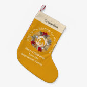 Petite Chaussette De Noël JÉSUS Jaune Moderne EST LA RAISON (Devant (Accrochage))