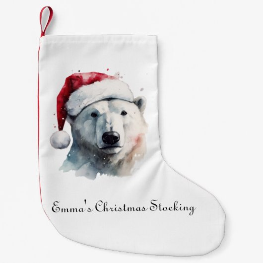 Petite Chaussette De Noël Jingle Bear Joy, personnalisé (Devant)