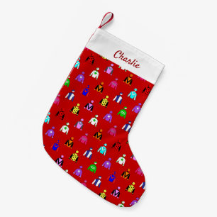 Petite Chaussette De Noël Jockey et cavalier équestre
