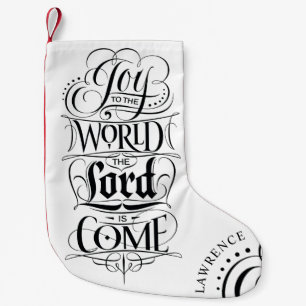 Petite Chaussette De Noël Joie au monde Noël chrétien Personnaliser