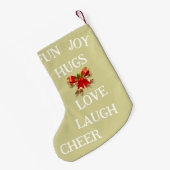 Petite Chaussette De Noël Joie de Noël empilé (Dos (Accrochage))