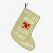 Petite Chaussette De Noël Joie de Noël empilé (Devant (Accrochage))