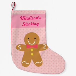 Petite Chaussette De Noël Joli Bonhomme en Pain d'Épice de Noël pour Filles