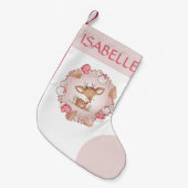 Petite Chaussette De Noël Joli Cerf Rose Noël Fille Noël Stocking (Devant (Accrochage))