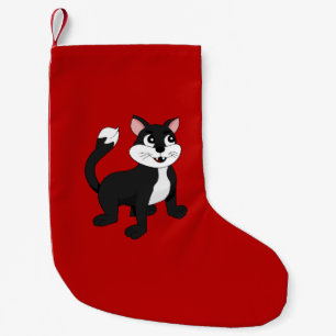 Petite Chaussette De Noël Joli chaton de dessin animé