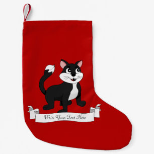 Petite Chaussette De Noël Joli chaton de dessin animé