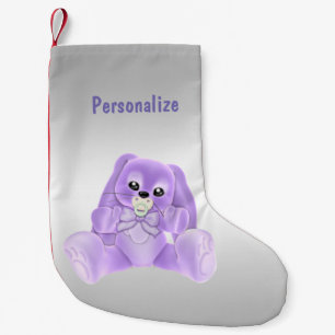 Petite Chaussette De Noël Joli lapin lilas