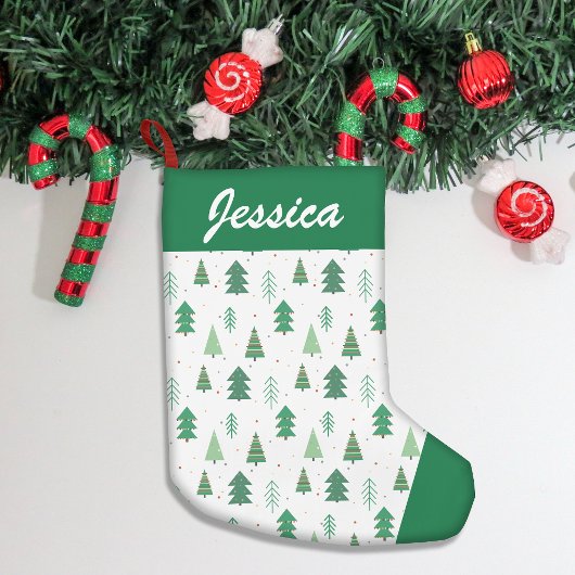 Petite Chaussette De Noël Joli Motif des arbres de Noël