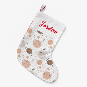 Petite Chaussette De Noël Joli Motif Doodle Planet
