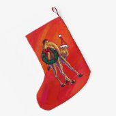 Petite Chaussette De Noël Joli Noël Camel En Rouge (Dos (Accrochage))