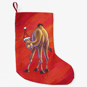 Petite Chaussette De Noël Joli Noël Camel En Rouge