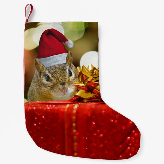 Petite Chaussette De Noël Joli Noël Chipmunk (Devant)