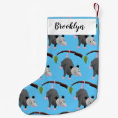 Petite Chaussette De Noël Joli opossum accroché à la branche dessin animé (Dos)