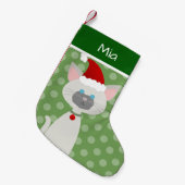 Petite Chaussette De Noël Joli Père Noël Kitty Petit Stocking de Noël (Devant (Accrochage))