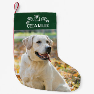 Petite Chaussette De Noël Joli petit chien photo personnalisé Noël