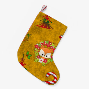 Petite Chaussette De Noël Joli renard de Noël