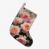 Petite Chaussette De Noël Joli rose roses aquarelle peinture (Devant (Accrochage))