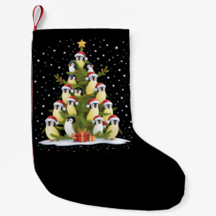 Petite Chaussette De Noël Joli sapin de Noël au pingouin drôle de fête